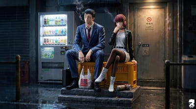 【預購】躲在超市後門抽菸的兩人 佐佐木大叔&山田小姐 X BBGIRL-Studio2