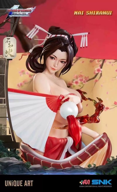 【售罄展示追加請私訊客服@toystationtw】拳皇2002UM 大型收藏級雕像 不知火舞 X SNK+UNiQUE ART 正版授權4