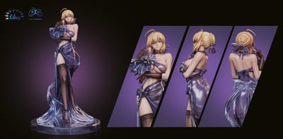 【售罄展示追加請私訊客服@toystationtw】Fate 晚禮服系列03-Saber X cdkey+PG3