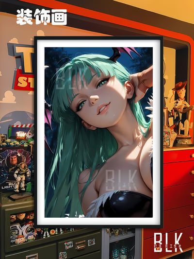 【預購】惡魔戰士《微笑莫莉卡》動漫裝飾畫&冰箱貼 X 巴洛克工作室3