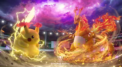 【預購】寶可夢 丹帝戰隊 雙配色 極巨化CJJ噴火龍 X Wonder玩得5