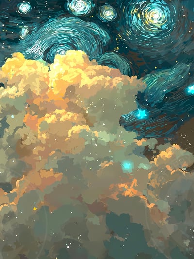 【預購】寶可夢《夜空皮卡丘》裝飾畫 X 星空工作室5
