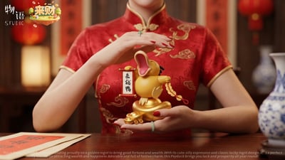 【預購】寶可夢 來財系列第五彈 招財可達鴨 X 物語+來財工作室7