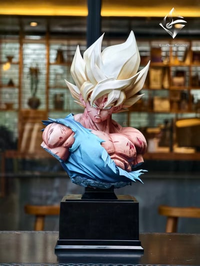 【售罄展示追加請私訊客服@toystationtw】七龍珠 胸像系列第一彈 雙版本 初超悟空 X LoaDen-Studio9