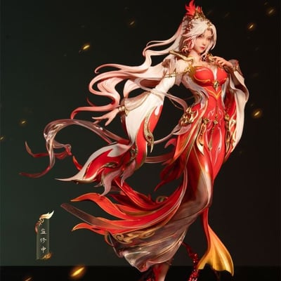 【補款】完美世界 動畫劇場版ver. 輕雕像 火靈兒 X PIJI否極 正版授權1