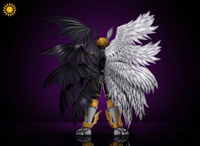 【預購】數碼寶貝 光明獸墮落形態 六翅獸 X 太陽模玩6
