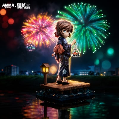【售罄展示追加請私訊客服@toystationtw】名偵探柯南 夏日祭小哀 X AMMA+MAONI貓膩1