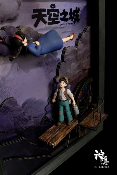 【預購】宮崎駿 壁掛系列 天空之城-墜落的相逢 X 神隱工作室4