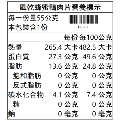 風乾蜂蜜鴨肉片5