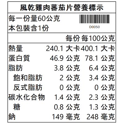 風乾雞肉蕃茄片5