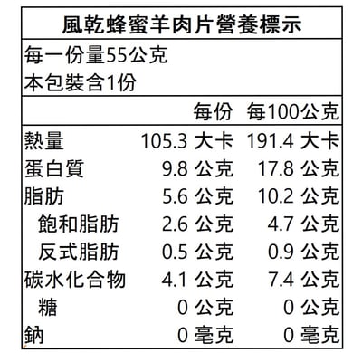 風乾蜂蜜羊肉片5