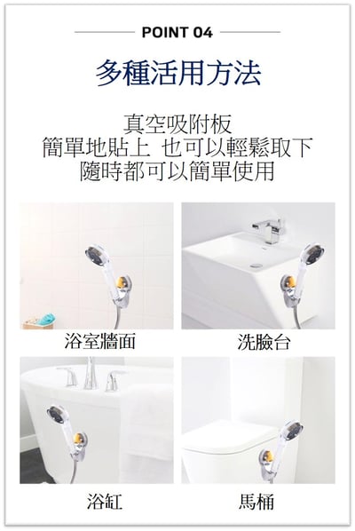 360度旋轉蓮蓬頭安裝架【C型】4