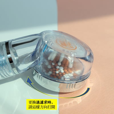 (限量特惠)SF-300 淨水蓮蓬頭1+淨水濾芯(4入)+白色高級水管(組)3