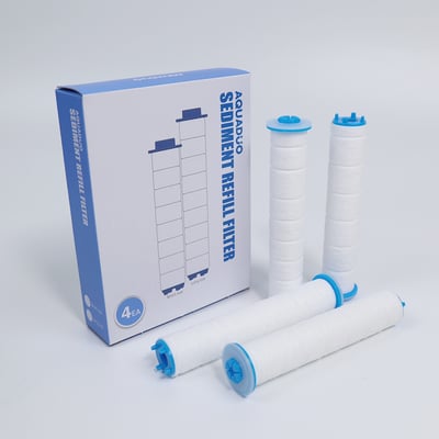 (限量特惠)SF-300 淨水蓮蓬頭1+淨水濾芯(4入)+白色高級水管(組)6