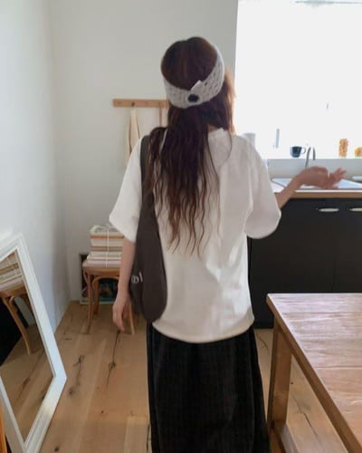 手繪感可愛小狗TEE ( 白色 )17