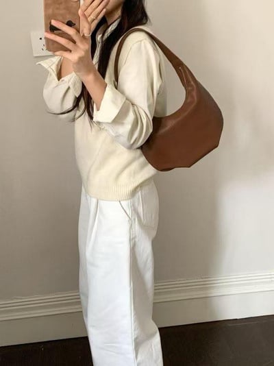 立體摺感肩背包 ( 3色 )14