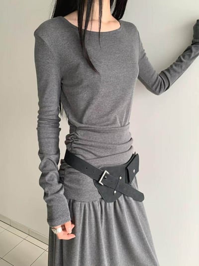 翻蓋小包造型腰帶 ( 2色 )16