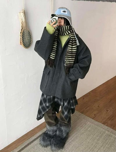 流蘇條紋配色圍巾 ( 5色 / 少量現貨 )15