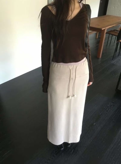 斜挖領薄長袖 ( 4色 )5