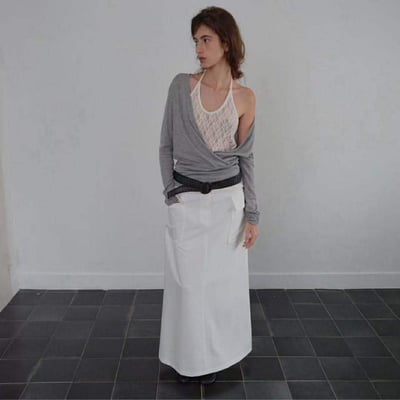 透感蕾絲繞頸背心 ( 2色 )1