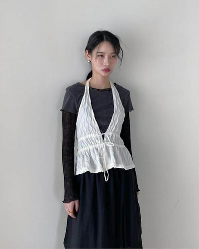 泡泡紗繞頸背心 ( 2色 )8