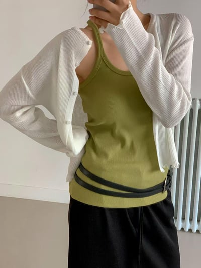 JENNIE感美式背心 ( 10色 )13