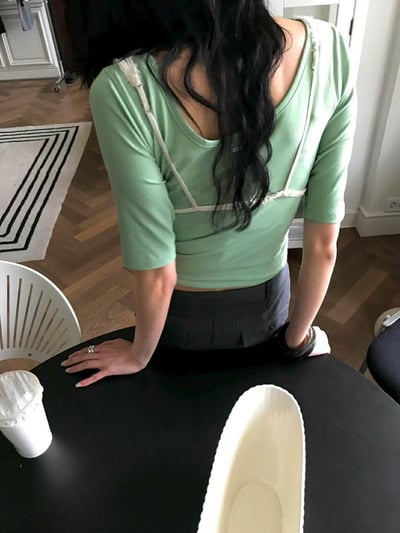 法式5分袖兩穿棉TEE ( 4色 )14