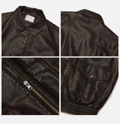刷舊感皮夾克 ( 2色 )25