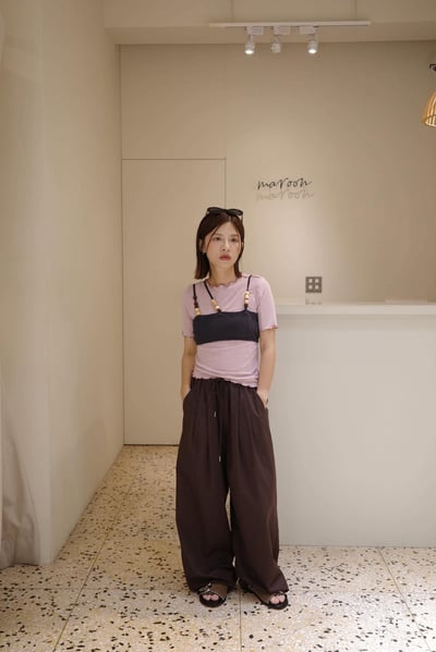 回歸款設計師隨性慵懶感抽繩褲 ( 5色 )10