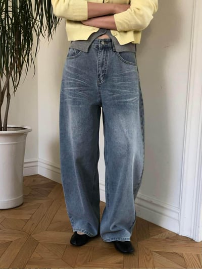 刷痕感丹寧褲 ( 3色 )9