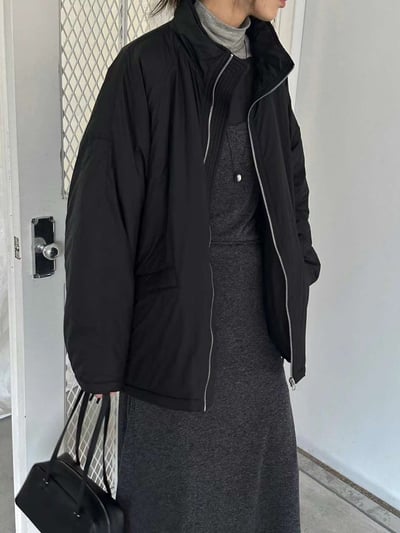 可束素面鋪棉外套 ( 2色 )18