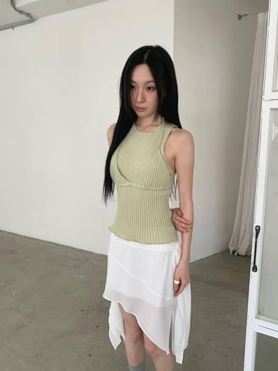 坑條造型背心  ( 3色 )1