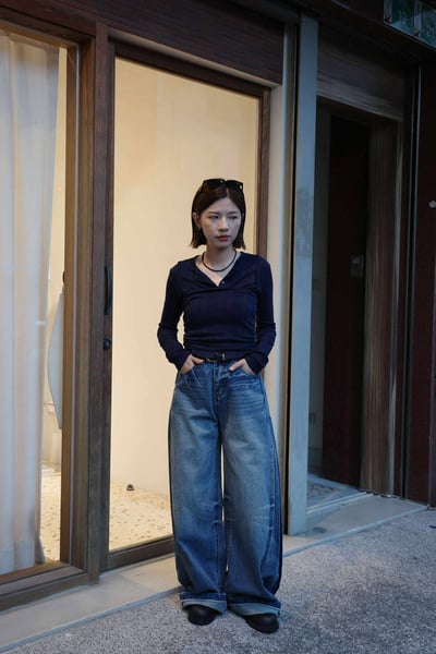 刷痕感細節丹寧褲 ( 少量現貨 )5