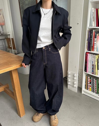 側邊縫線造型原色褲 ( 現貨 )2