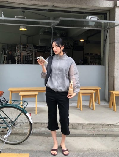 細網格透視感夾克 ( 3色 )9