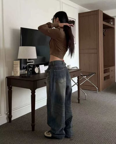 #0179率性刷色丹寧褲 ( 少量現貨 )14