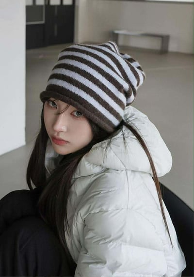 羊毛條紋堆堆帽 ( 5色 / 少量現貨 )5
