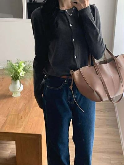 多WAY圓領排釦針織上衣 ( 6色 / 少量現貨 )18