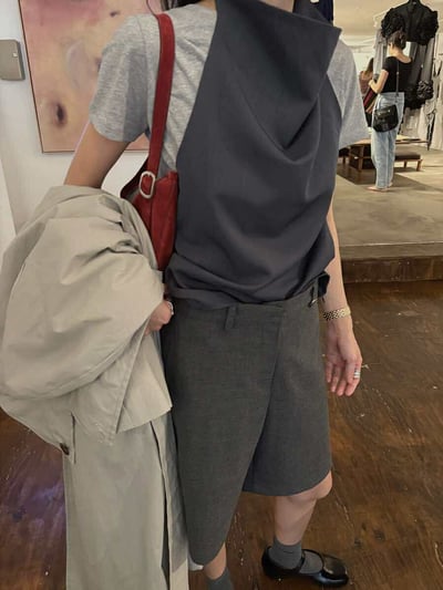 小釦環西裝5分褲 ( 2色 / 少量現貨 )21