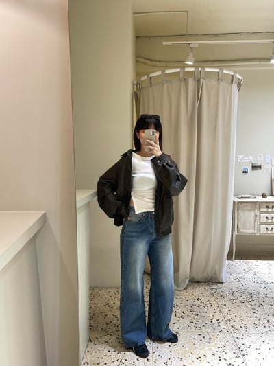 刷舊感皮夾克 ( 2色 )10