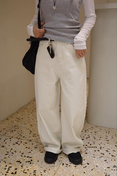 附皮帶繭型褲 ( 2色 )8