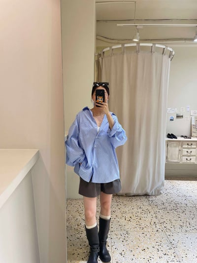 仿舊感釦環中筒靴3