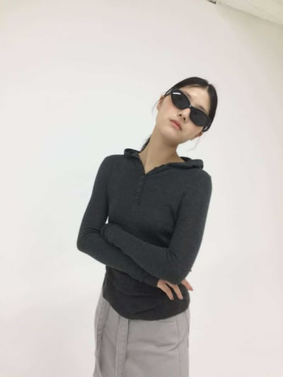 排釦連帽針織上衣 ( 3色 / 少量現貨 )3