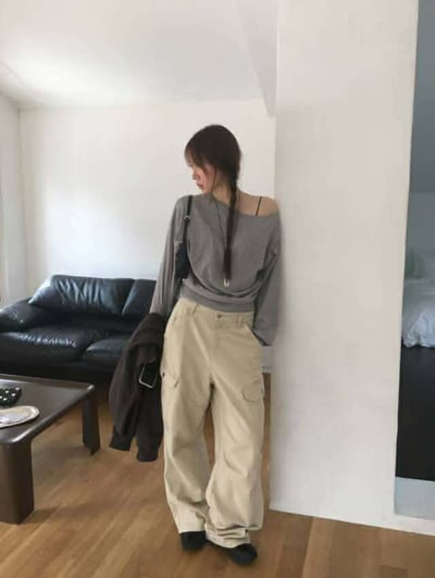 露肩縮袖上衣 ( 3色 / 少量現貨 )10