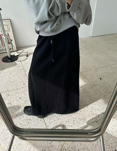 車線抽繩棉裙 ( 3色 )19