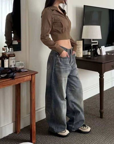 #0179率性刷色丹寧褲 ( 少量現貨 )16