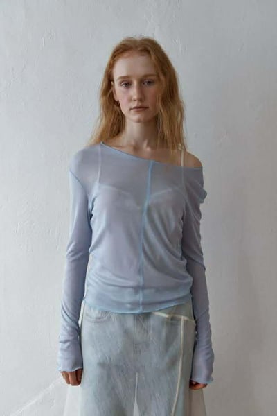 早春多色彈性透膚衫 ( 5色 )16