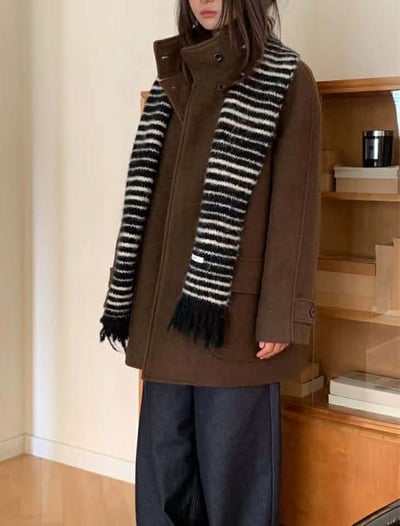 流蘇條紋配色圍巾 ( 5色 / 少量現貨 )17