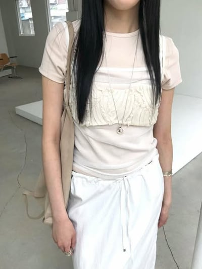 基礎薄款短TEE ( 粉色/咖啡色/杏色 )8