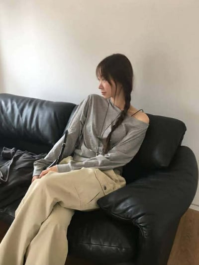 露肩縮袖上衣 ( 3色 / 少量現貨 )8